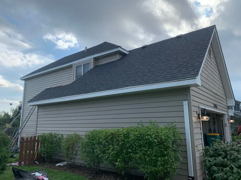 Repaired roof and exterior