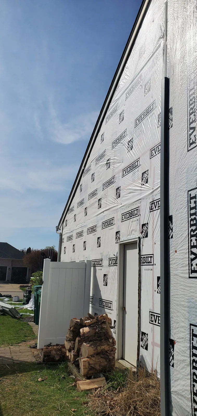 Weather-resistant barrier installed during siding repair in Naperville IL by RG Roofing & Exteriors